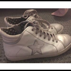 Steve Madden white star high tops